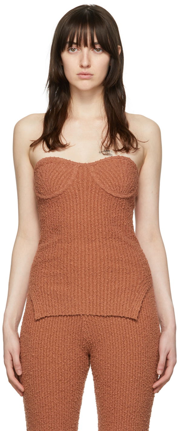 Безрукавка Helmut Lang Exclusive Textured Knit Camisole Помаранчевий | L04HW706