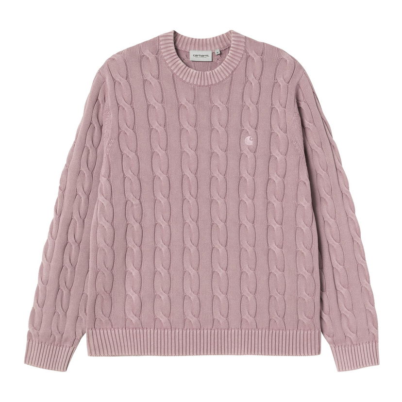 Cветр Carhartt WIP Carter Cable Knit Sweater Рожевий | I035179_9