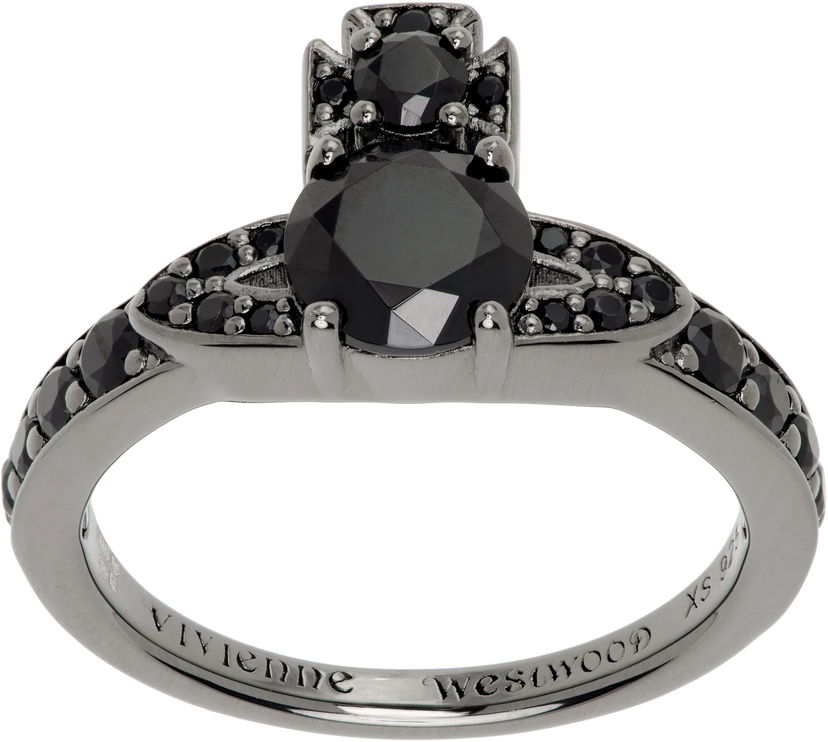 Кільце Vivienne Westwood Vivienne Westwood Ismene Black Crystal Ring чорний | 6404017L-01S101-