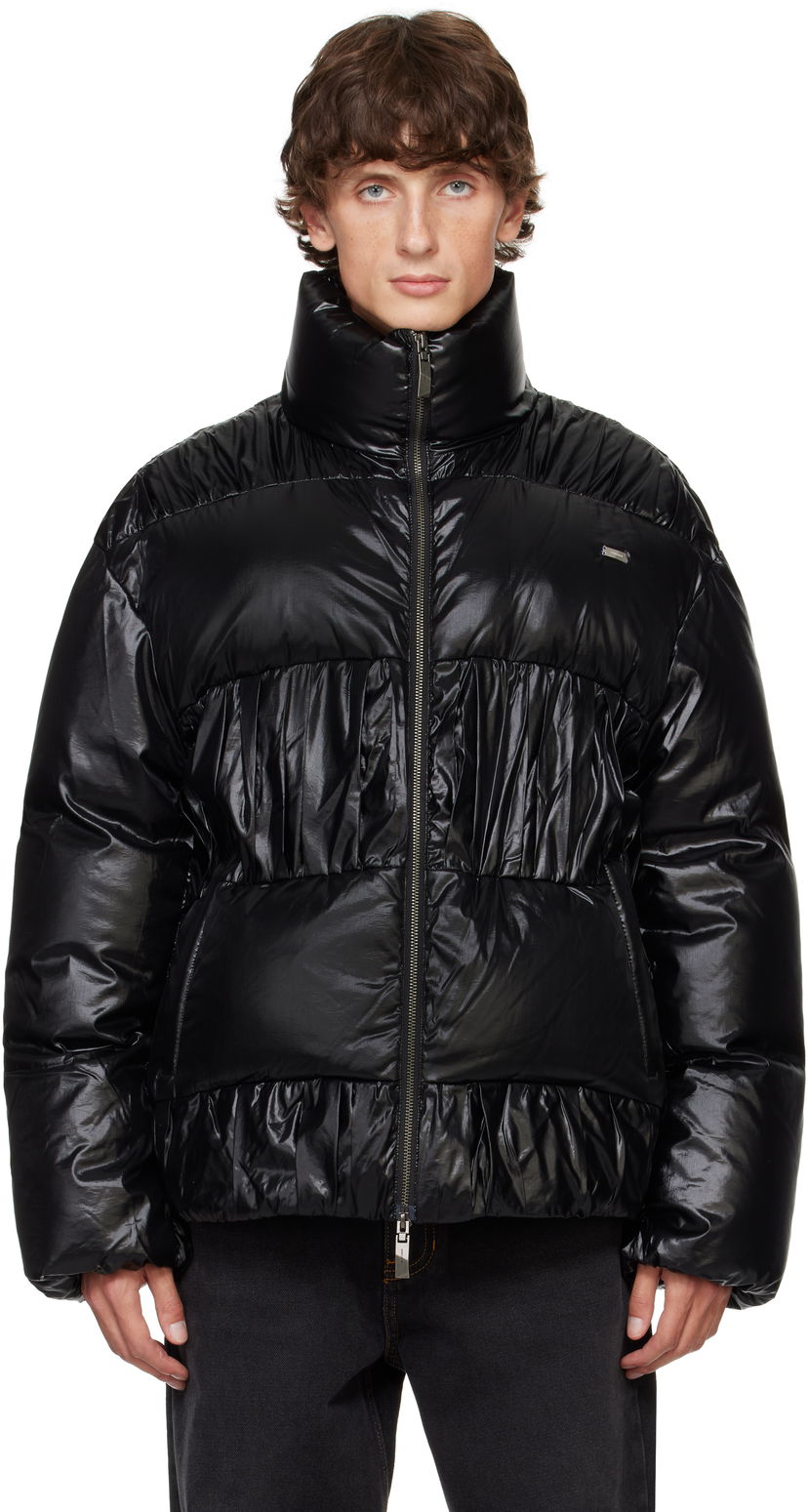 Пуховик ADER ERROR Gathered Down Jacket чорний | BN01FWDW0101BK