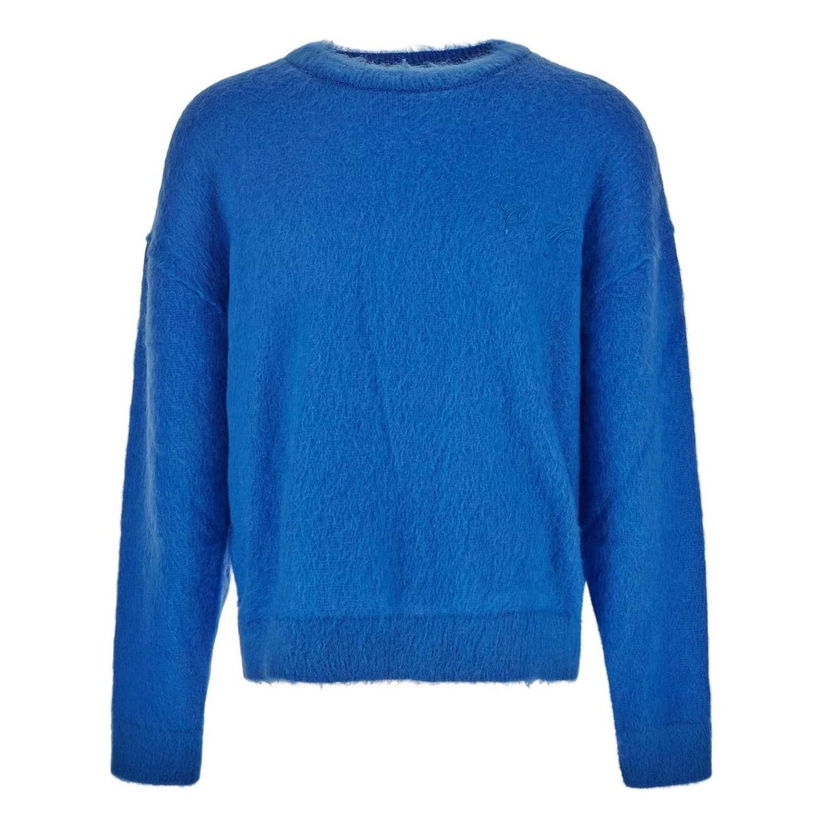 Cветр Off-White Off-White Embroidered Jumper Синій | OMHE137F22KNI0014545