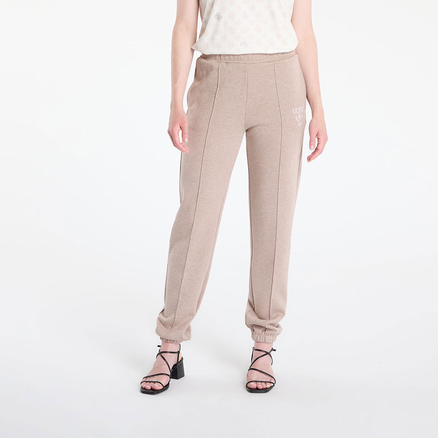 Спортивні штани GUESS GUESS Roberta Cuff Long Pants бежевий | V5RB13KC3D2-H11G, 0