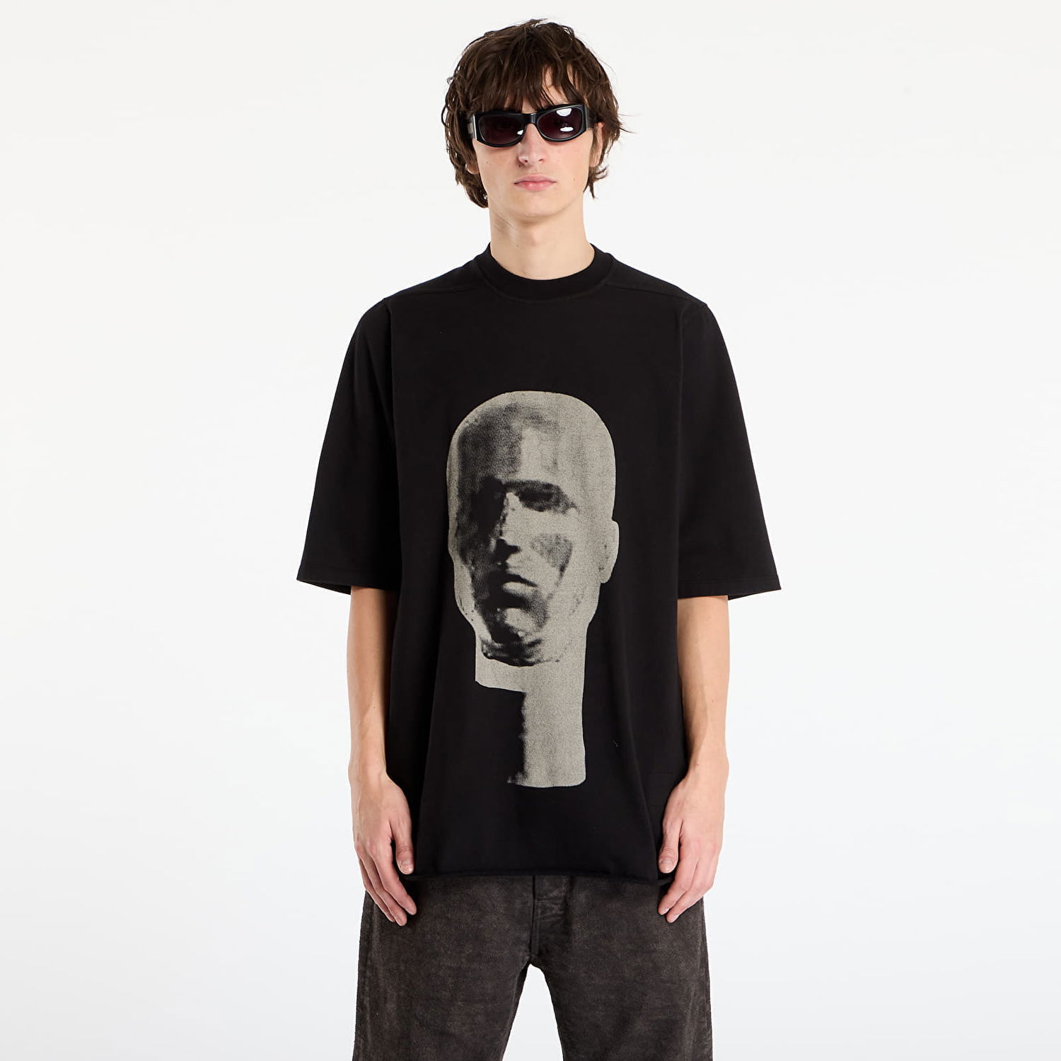Футболка Rick Owens Rick Owens DRKSHDW Jumbo Short Sleeve T-Shirt with Head Print чорний | DU02E7274 RIGEP1 0908, 0