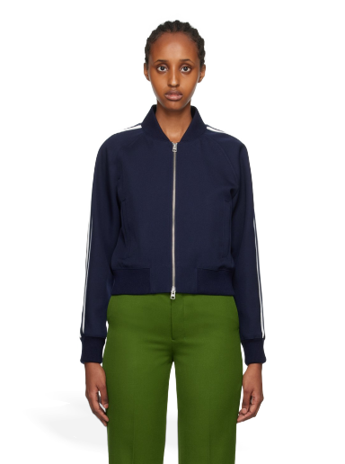 Куртка AMI Zip Bomber Jacket темно-синій | FJK004.WV0004