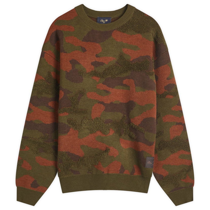 Cветр Dime Dime Camo Chenille Knit, Size Large Зелений | DIME2SP254WOO