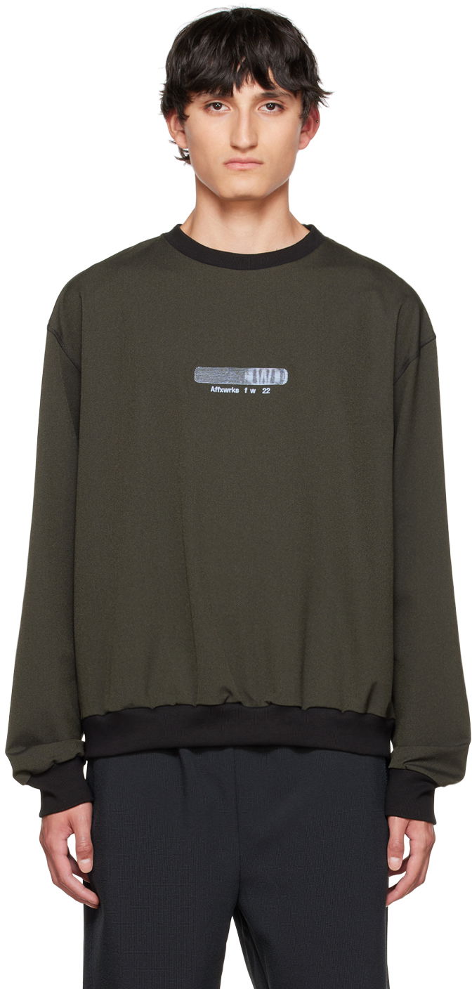 Світшоти AFFXWRKS Logo-Print Relaxed-Fit Sweatshirt Зелений | FW22ML01