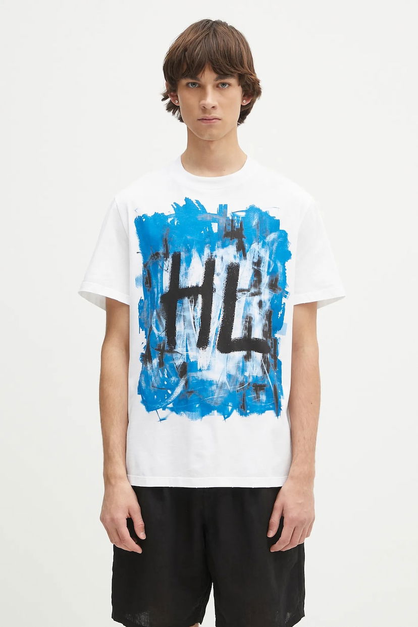 Футболка Helmut Lang Helmut Lang Scribble Graphic T-Shirt білий | P02HM509