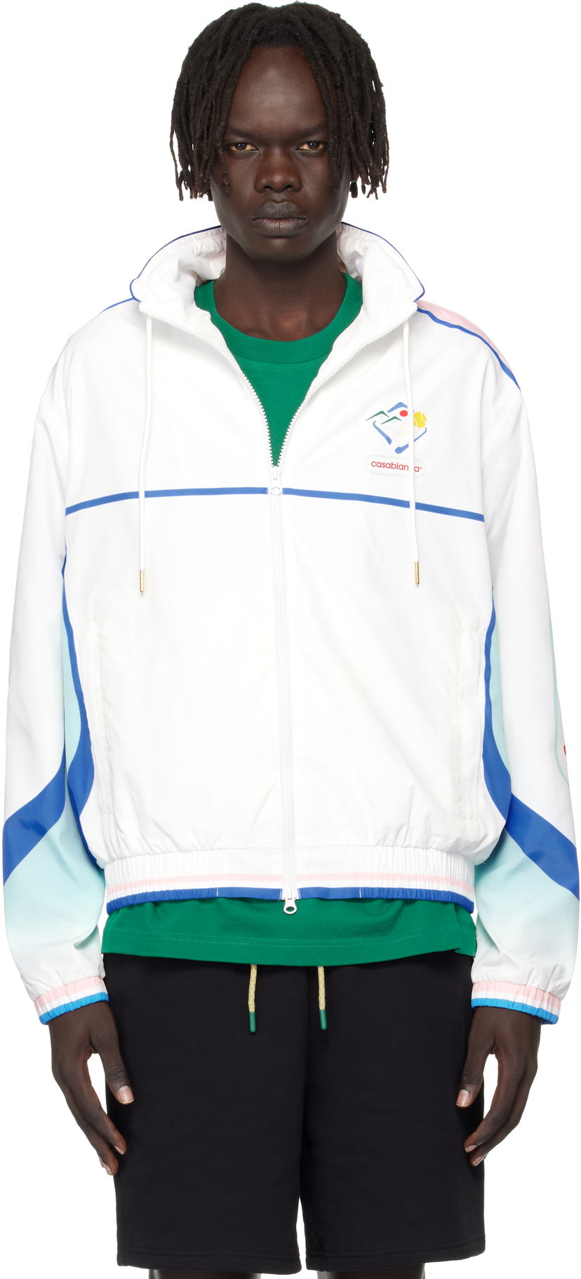 Вітровка Casablanca Casablanca Casa Sportif Windbreaker Jacket білий | U-MPF25-JK-033-01