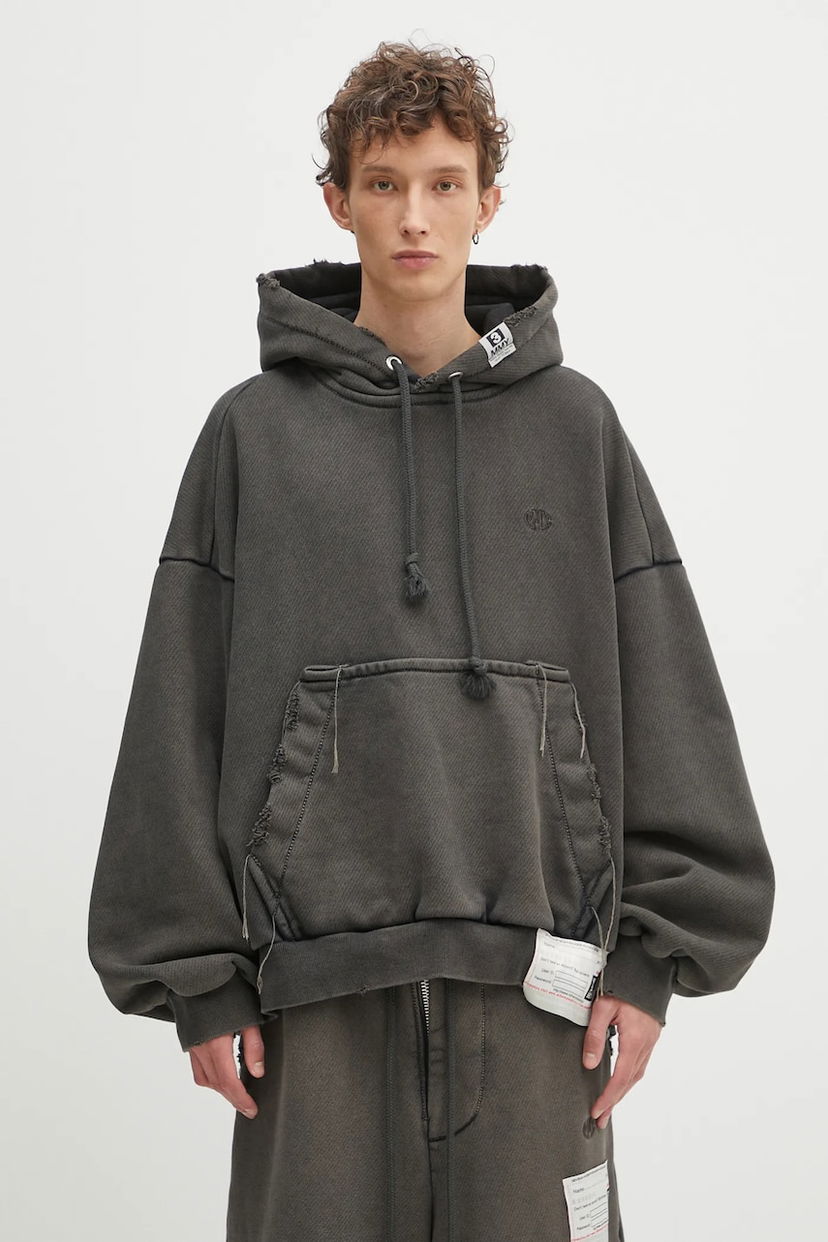 Світшоти Maison MIHARA YASUHIRO Maison MIHARA YASUHIRO Amateur Sewn Wide Back Hoodie Сірий | A14HD522