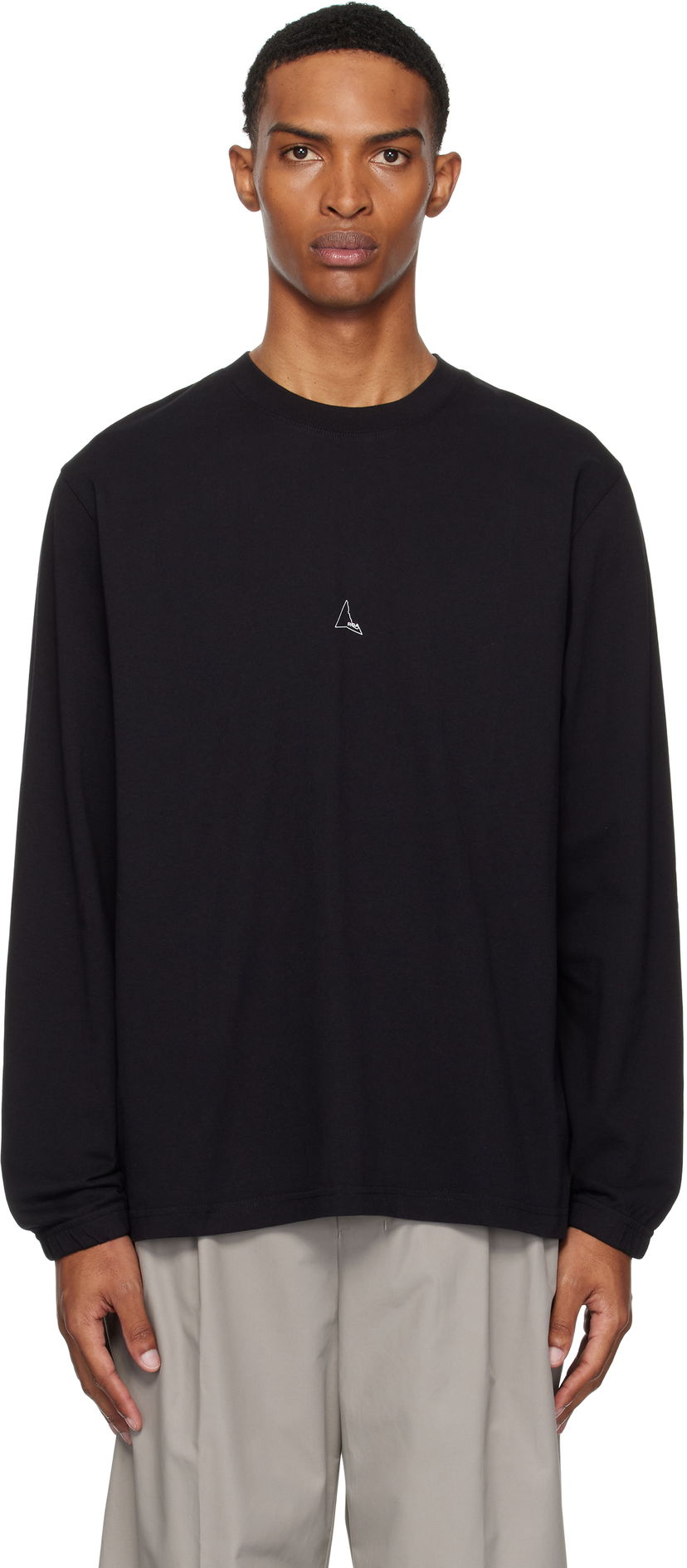 Футболка ROA ROA Logo Long Sleeve T-Shirt чорний | RBMW0399JY35