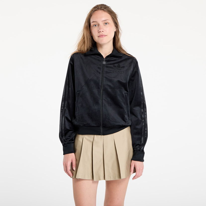 Світшоти adidas Originals Adicolor Velour Track Top чорний | JY2592