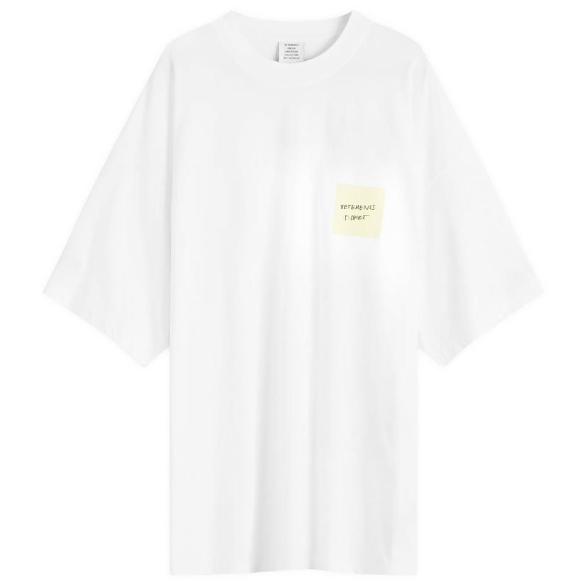 Футболка VETEMENTS Sticker T-Shirt білий | UA65TR210W