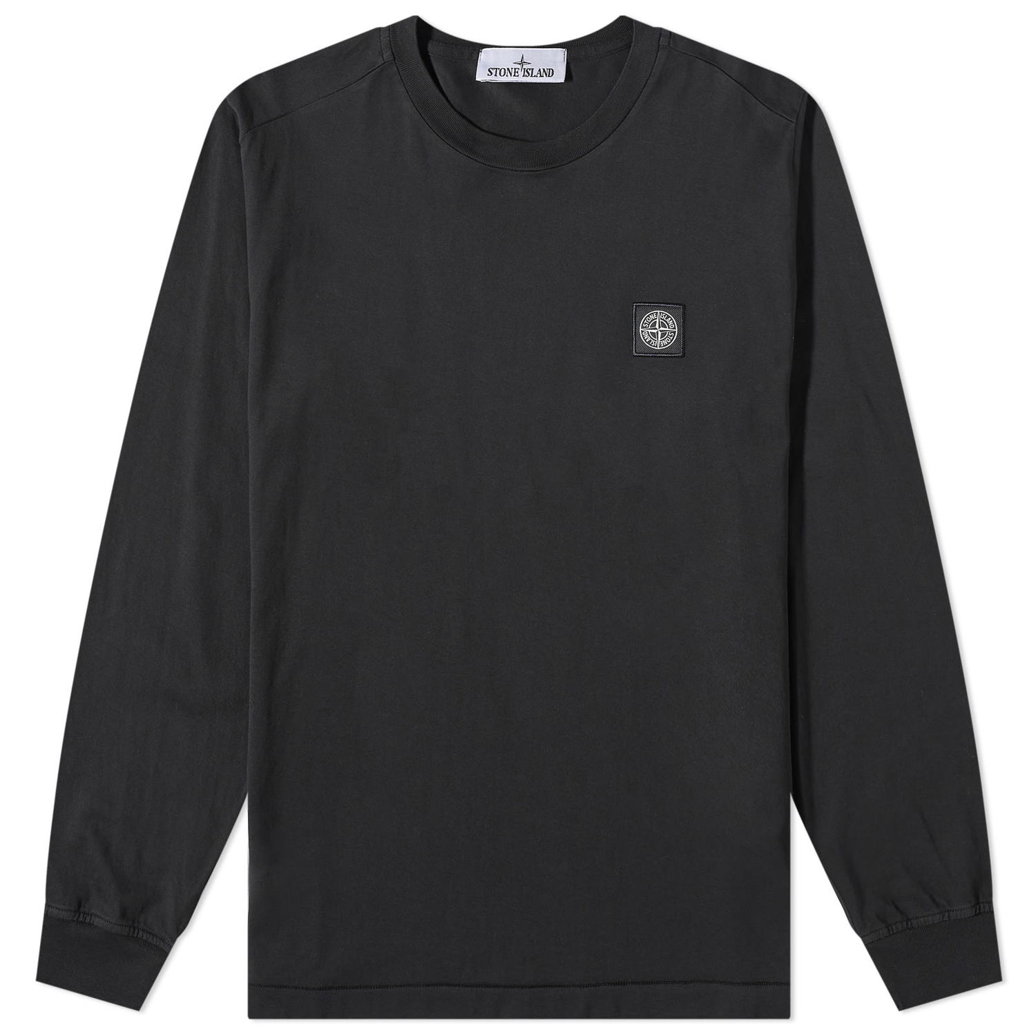 Футболка Stone Island Long Sleeve Patch Tee чорний | 101522713-A0029, 0