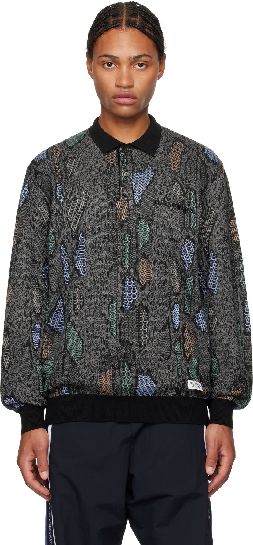 Сорочка поло WACKO MARIA Knit Polo Сірий | 24FW-WMK-KN14