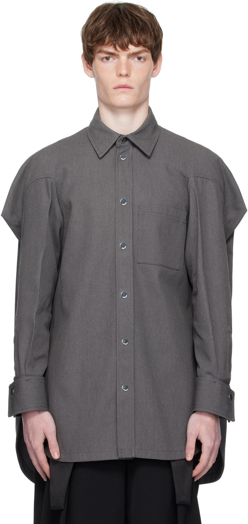 Сорочка Jean Paul Gaultier Jean Paul Gaultier Canvas Shirt Сірий | 25/03-U-ST024-W008-04
