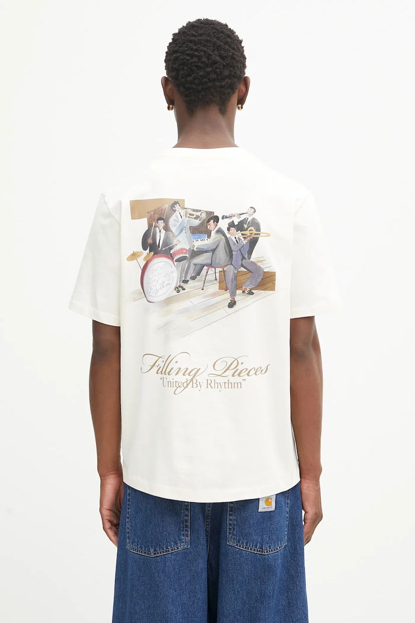 Футболка Filling Pieces Filling Pieces Band Graphic T-Shirt білий | 422520500238