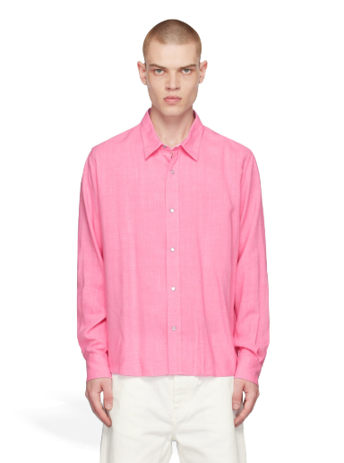 Сорочка AMI Press-Stud Shirt Рожевий | HSH117.VI0003