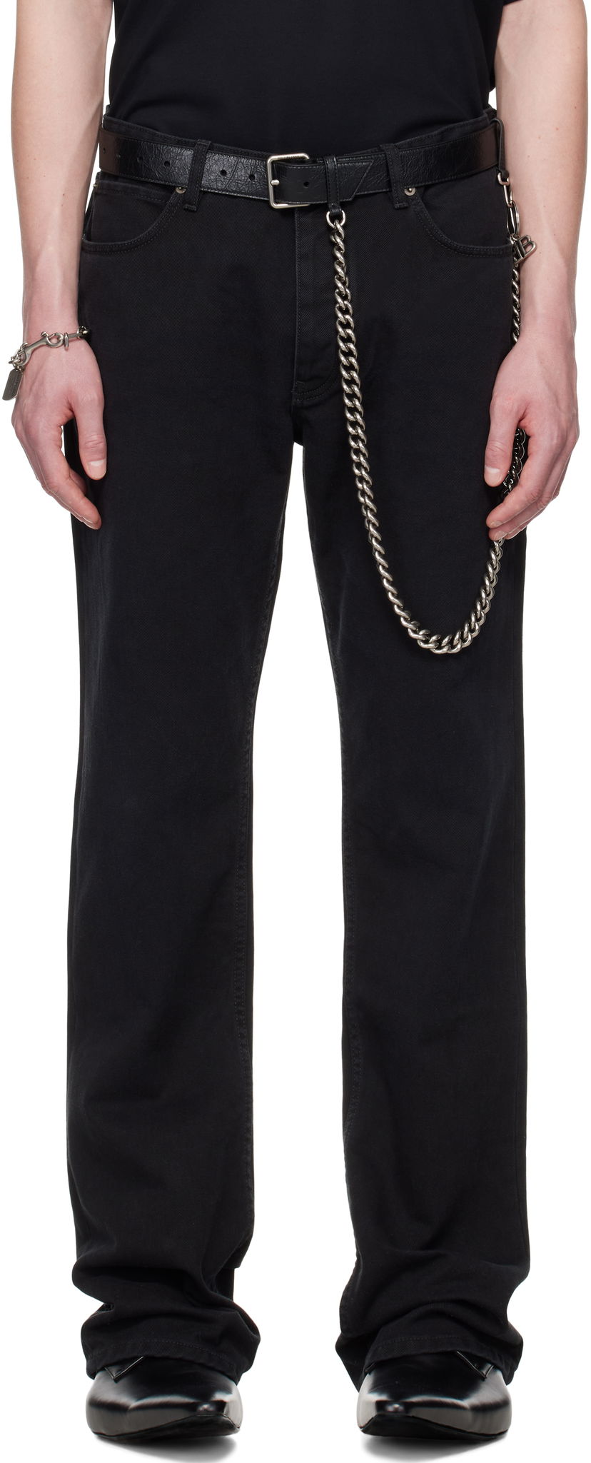 Джинси Balenciaga Balenciaga Straight Fit Jeans чорний | 810788TQW83