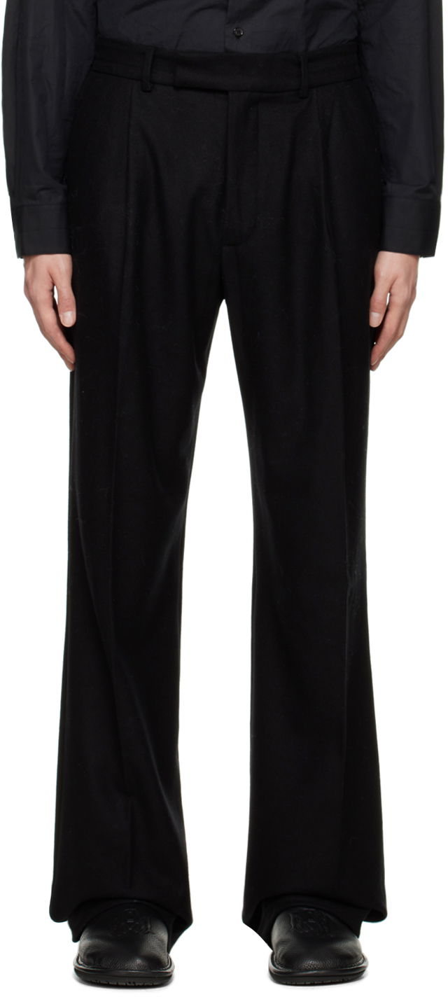 Штани AMIRI AMIRI Double Pleated Flare Trousers чорний | AW22MAW019