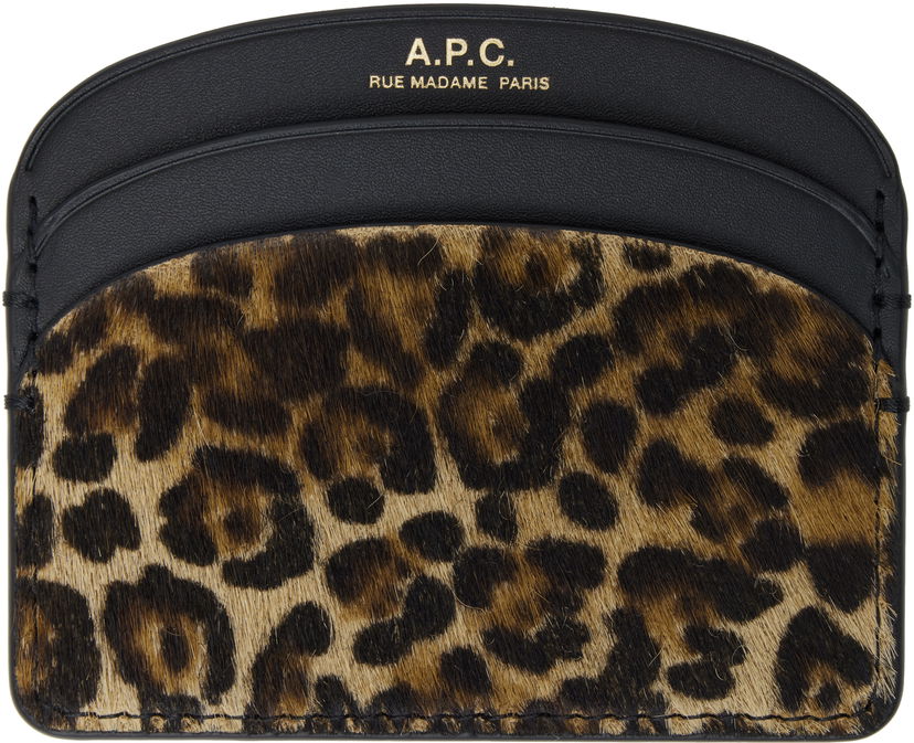 Гаманець A.P.C. A.P.C. Demi-Lune Leopard Card Holder Різнокольоровий | PXCAW-F63270