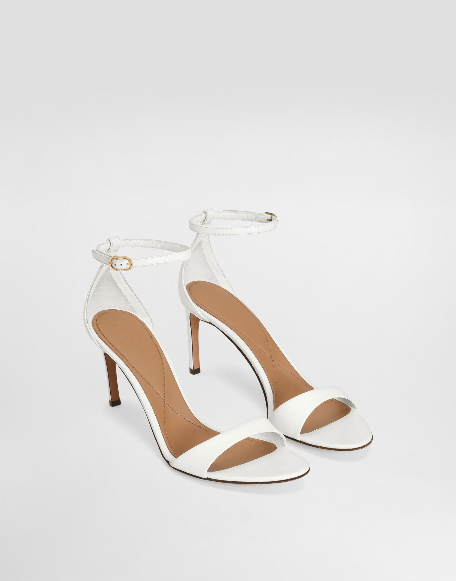 Аксесуари Dolce & Gabbana Dolce & Gabbana Polished Goatskin Heeled Sandals білий | CR1774A573880002, 1