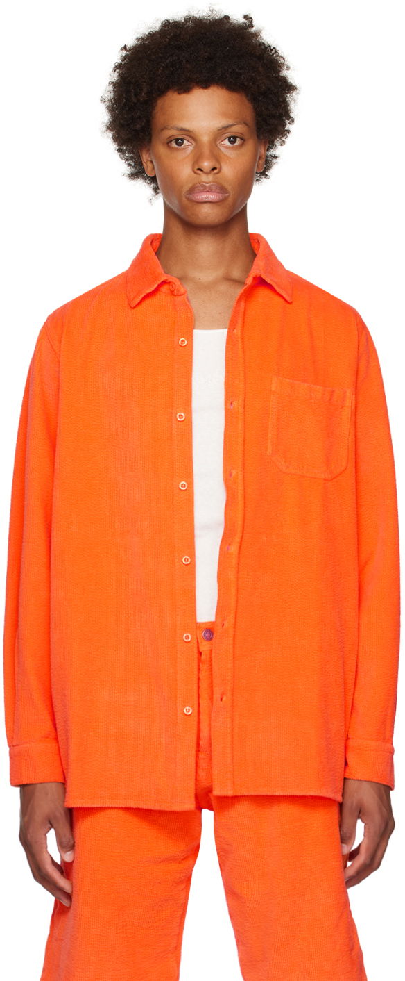 Сорочка ERL Spread Collar Corduroy Shirt Помаранчевий | ERL06B002