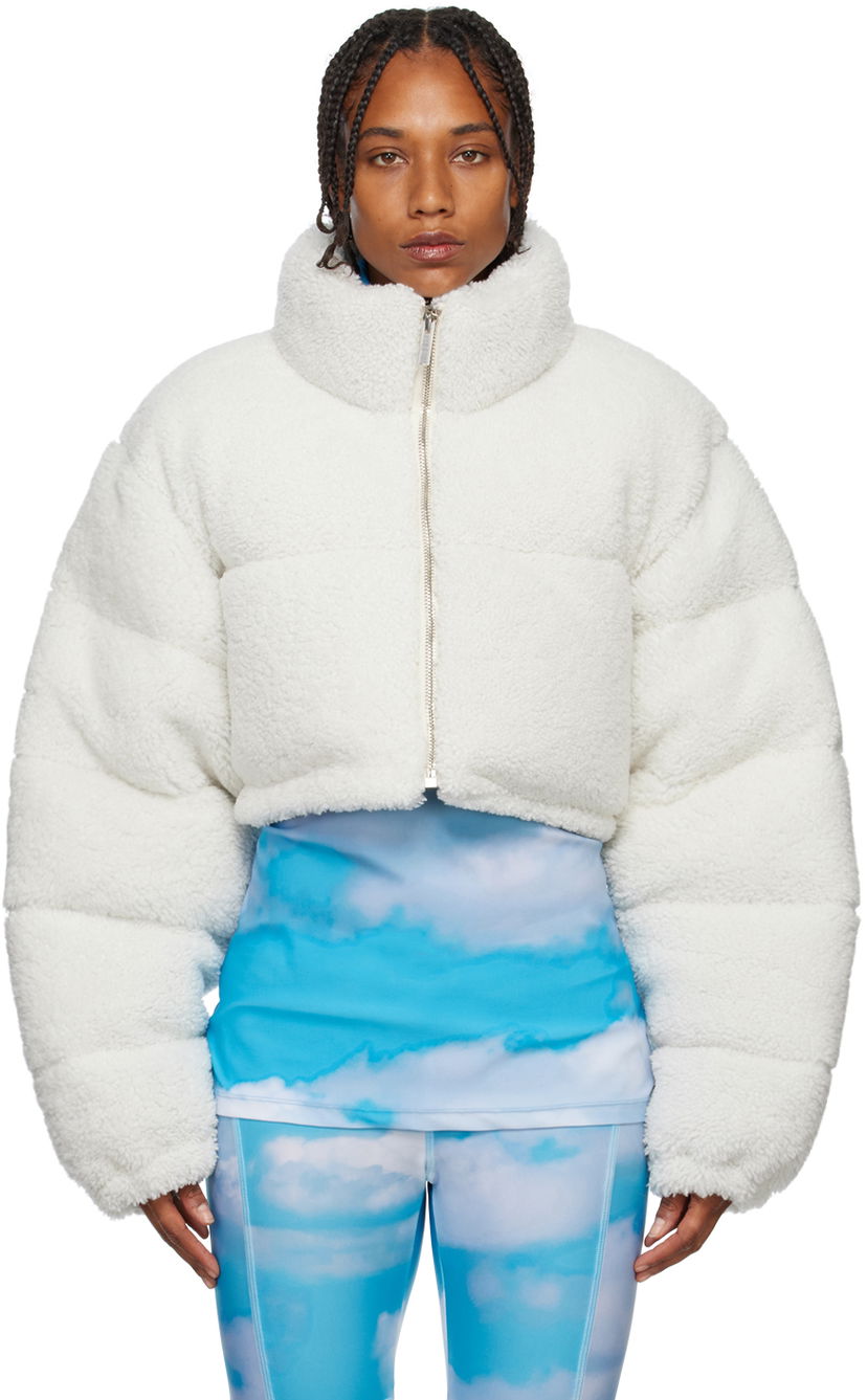 Куртка бомбер VETEMENTS Cropped Shearling Jacket білий | VL14JA180C