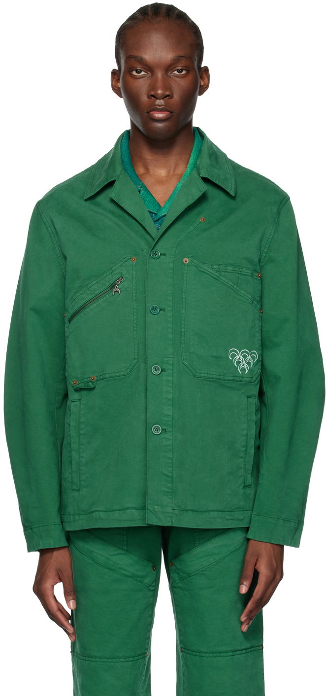 Вітровка Marine Serre Workwear Jacket Зелений | J106SS23X