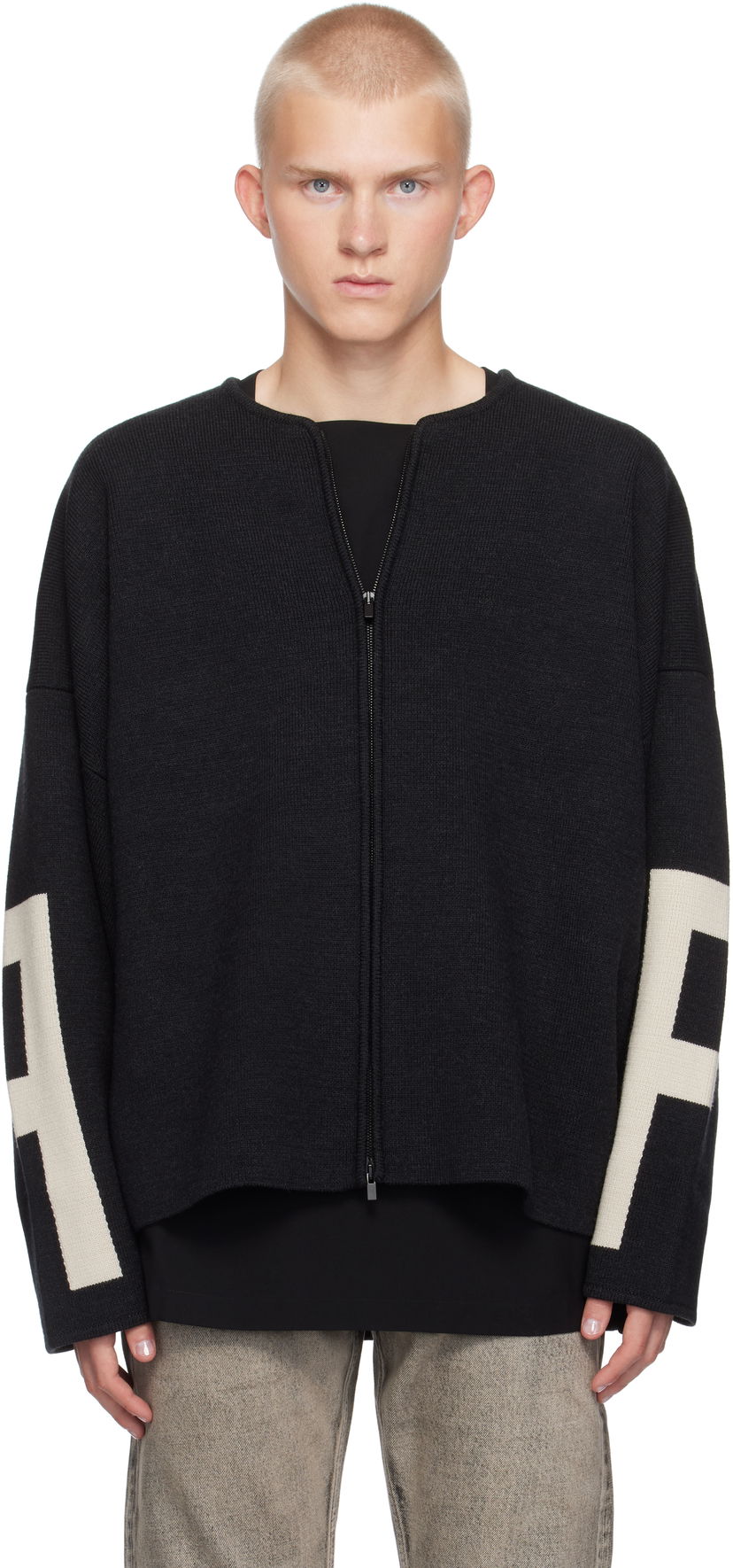 Cветр Fear of God Fear of God Merino Full Zip Sweater чорний | FG24FW20-0172MER