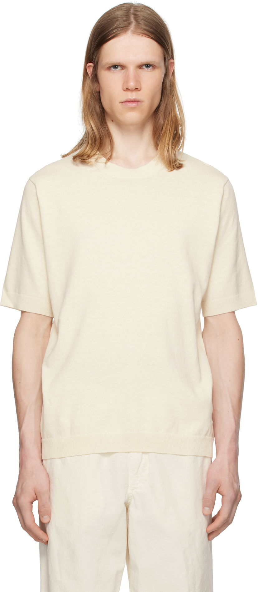 Футболка NORSE PROJECTS Norse Projects Rhys Cotton Linen T-Shirt білий | N45-0600