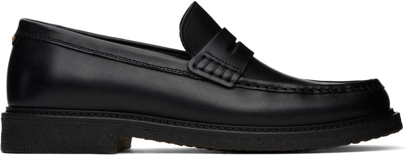 Кросівки та взуття BOSS BOSS Polished-Leather Loafers чорний | 50536230