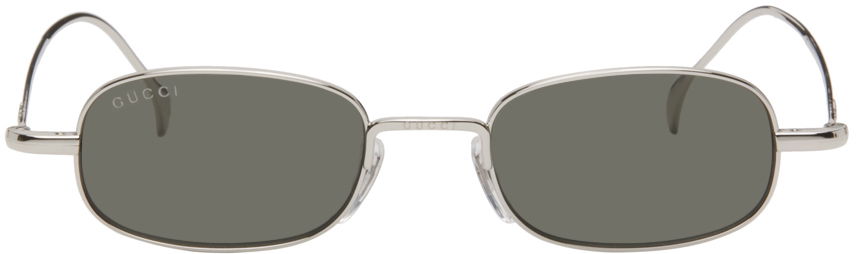 Сонцезахисні окуляри Gucci Gucci Silver Rectangular Sunglasses Зелений | GG1648S-008, 0