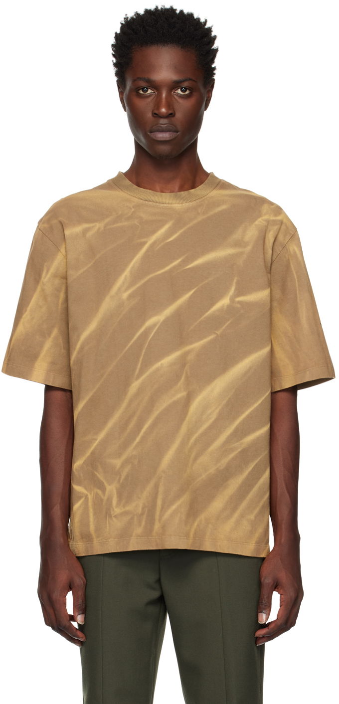 Футболка Dion Lee Crinkled Sunfade T-Shirt бежевий | C3092R23