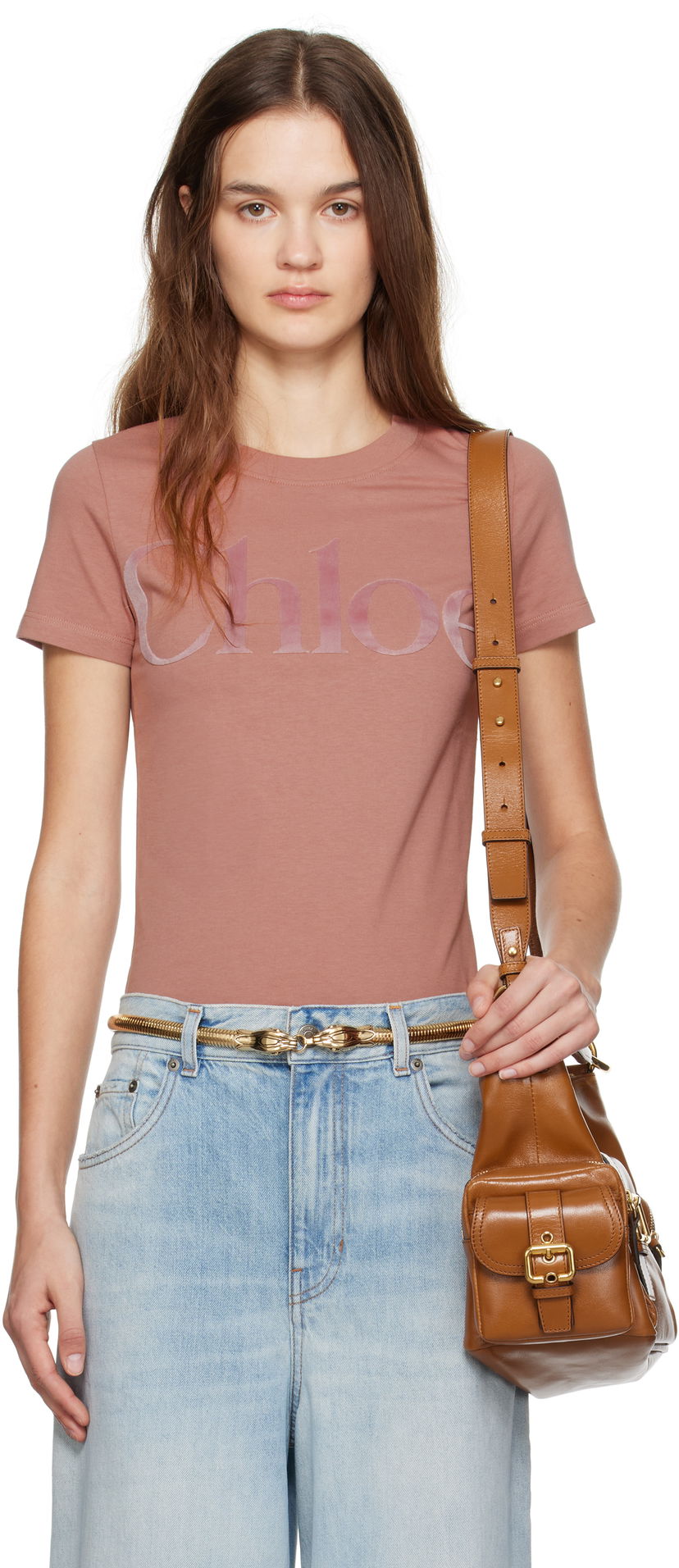 Футболка CHLOÉ Fitted T-shirt Рожевий | CH24WJH03184