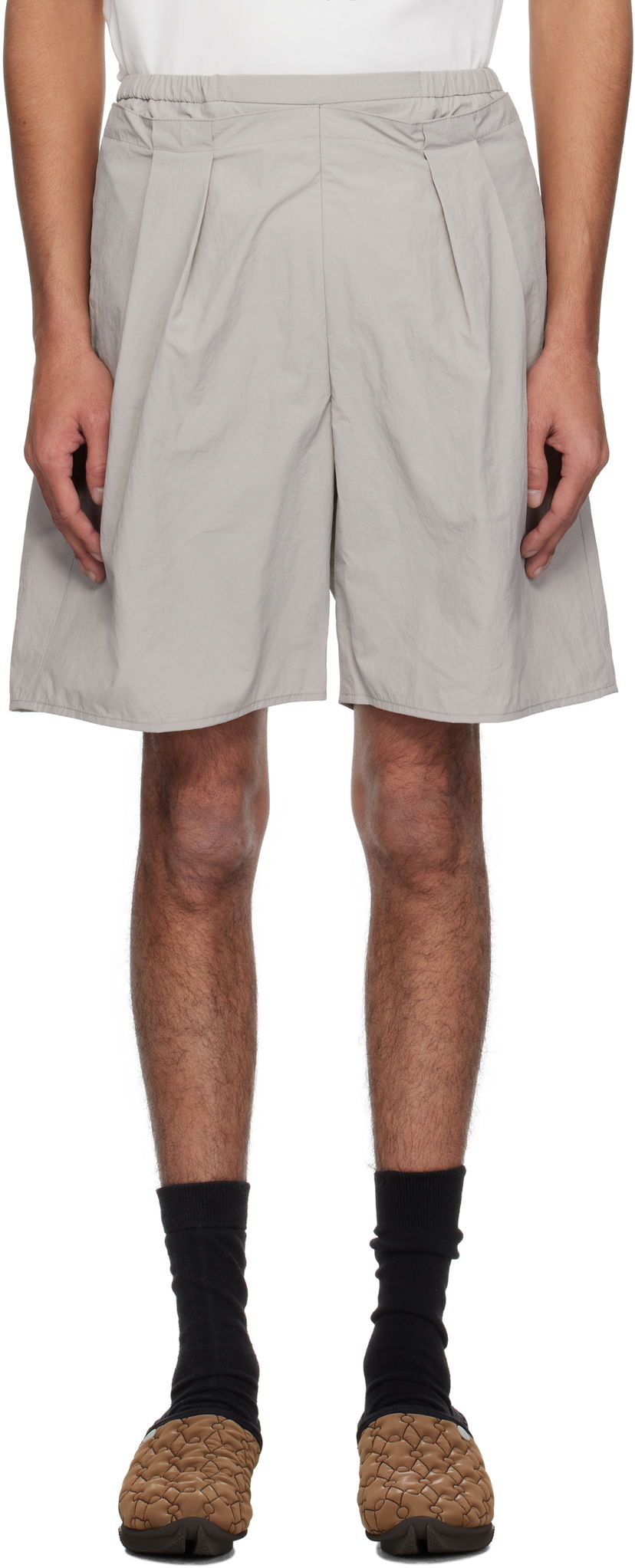 Шорти ADER ERROR ADER error 0202 Pleated Shorts Сірий | BO01SSBT0202GR
