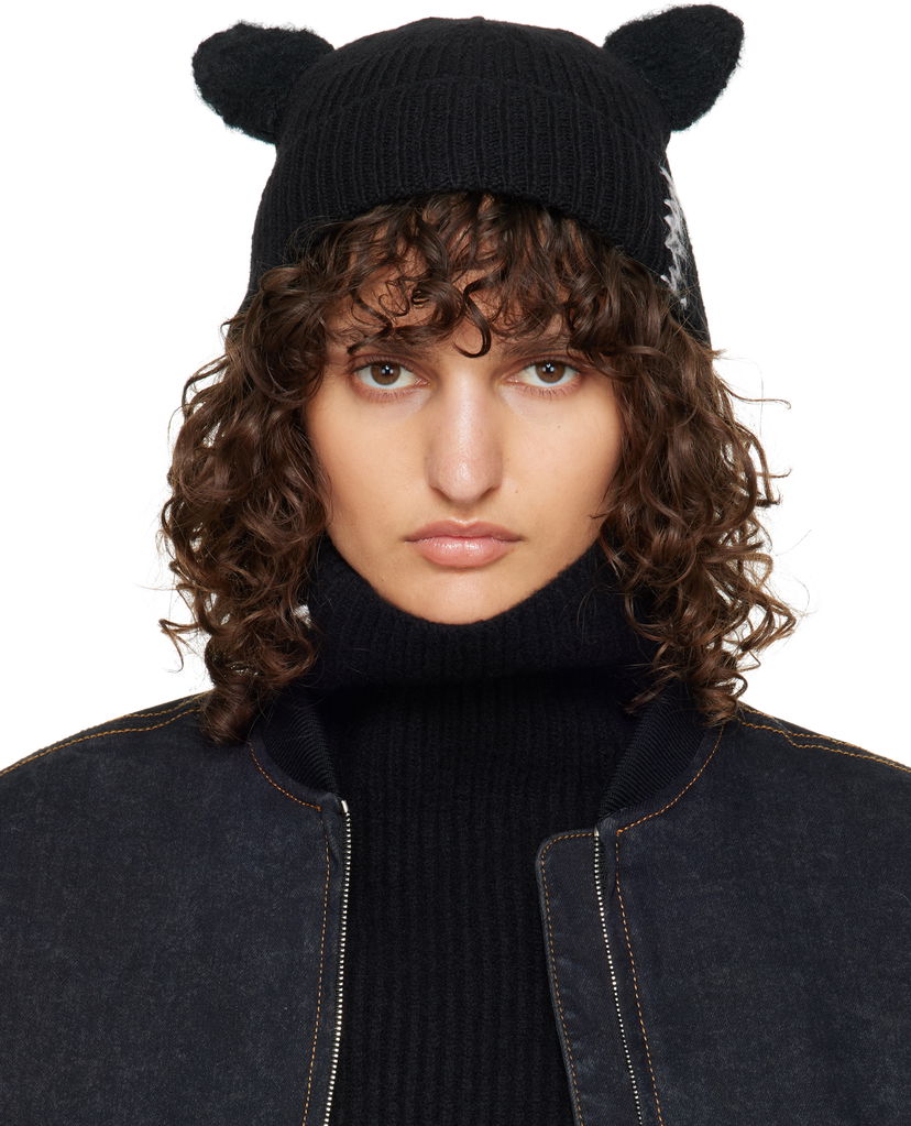 Шапка Marni Wool & Mohair Ears Beanie чорний | CLZC0154Q0 UFH948