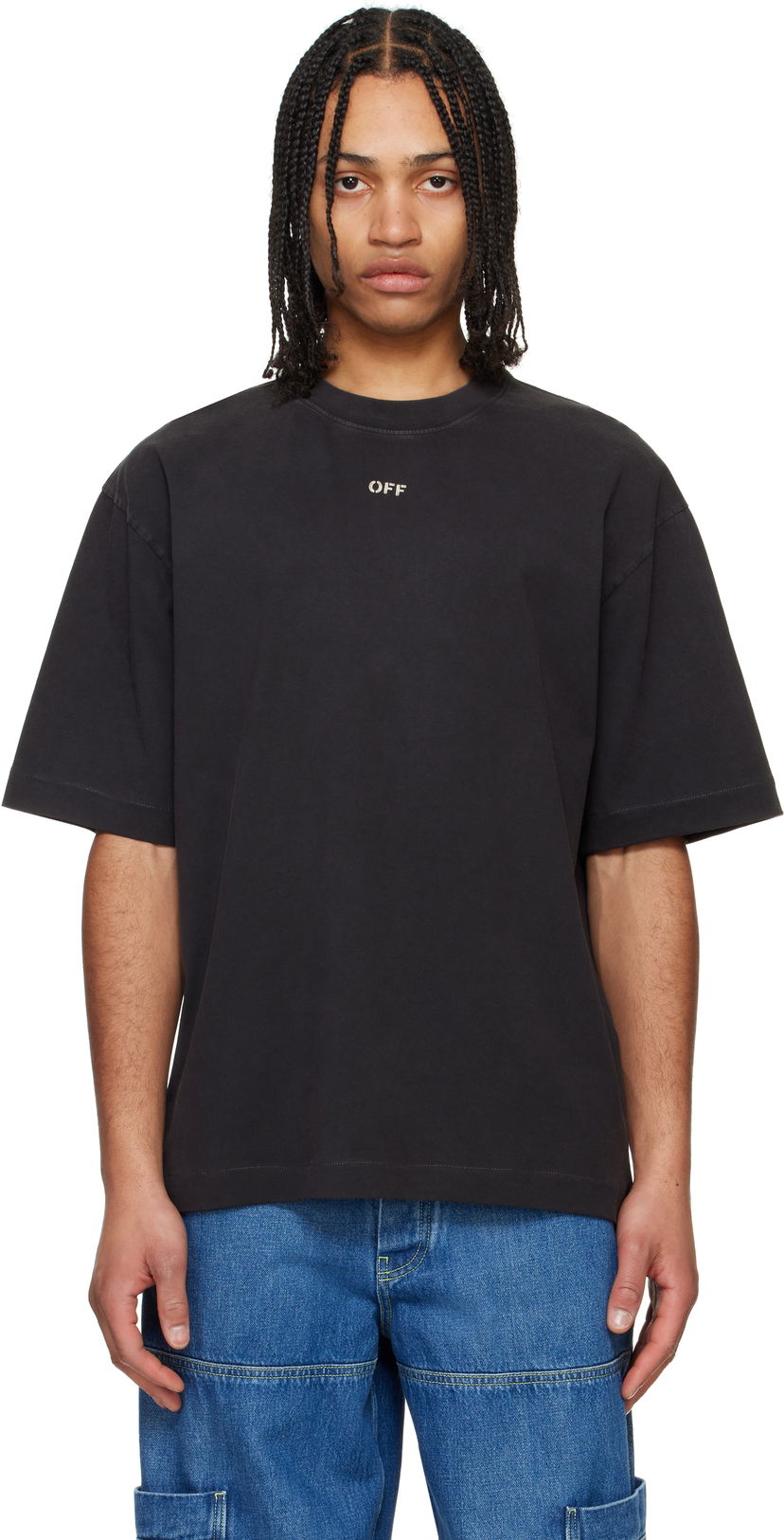 Футболка Off-White Off-White Martyrdom Arrow Skate Short Sleeve T-Shirt чорний | OMAA120S25JER00I1361