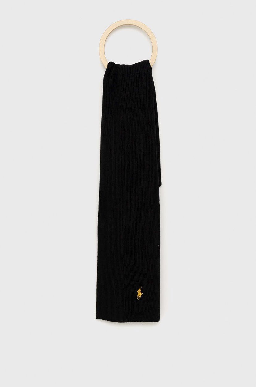Шарф Polo by Ralph Lauren Polo Ralph Lauren Wool Scarf чорний | 710886136008