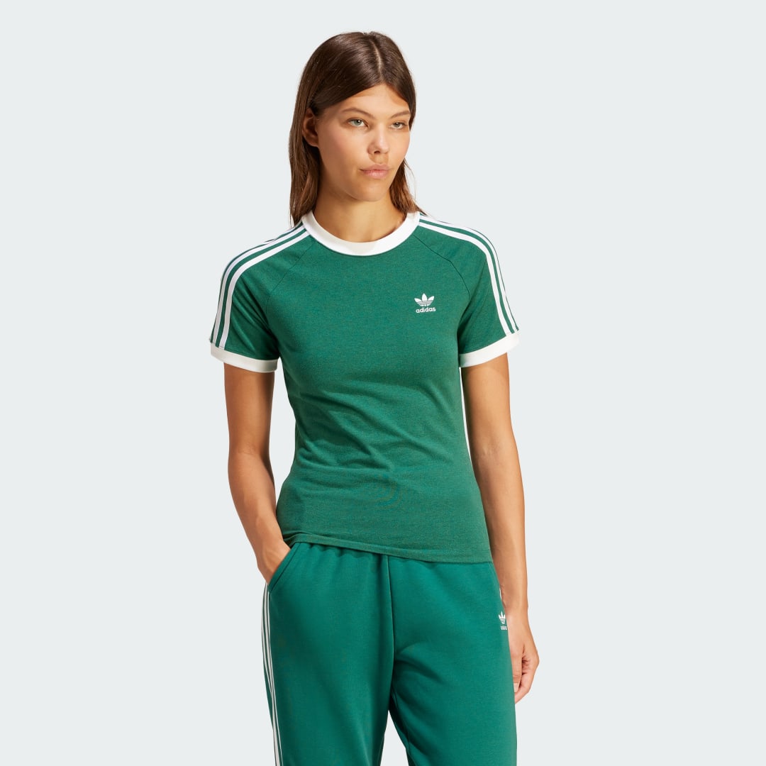 Футболка adidas Performance 3-Stripes Slim Raglan T-Shirt Зелений | IR8110, 0