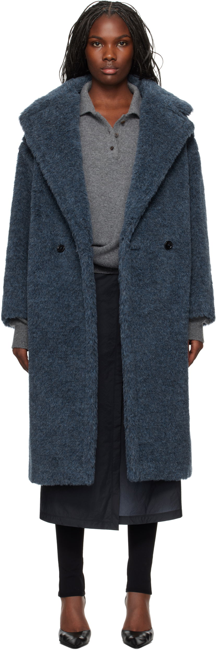 Пальто Max Mara Zebra Coat Синій | 2421016152600 MM10506