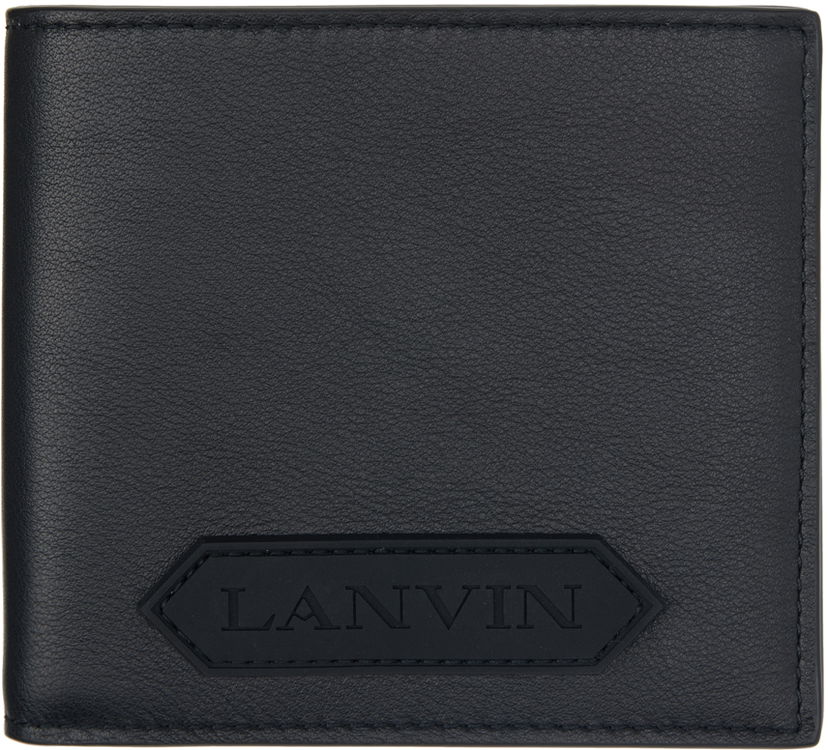 Гаманець LANVIN Rubberized Logo Bifold Wallet чорний | LM-SLSWB3-TOPS-P24