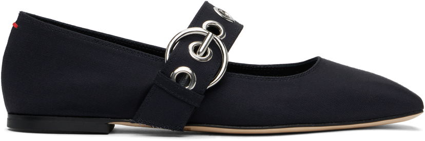 Ремені Aeyde Aeyde Uma Eyelet Ballerina Flats темно-синій | A11-FL-RKLS08FL159-SS25-519-069