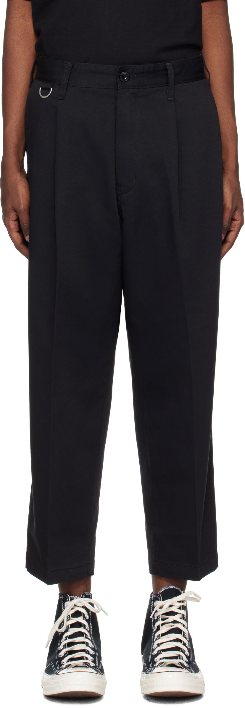 Штани Neighborhood Dickies Edition Tuck Wide Trousers чорний | 242VFDKN-PTM01