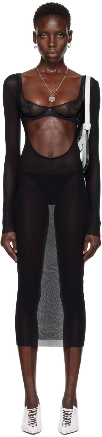 плаття Jean Paul Gaultier Jean Paul Gaultier Shayne Oliver Edition Mesh Midi Dress чорний | 24/27-F-RO187I-T001-0000