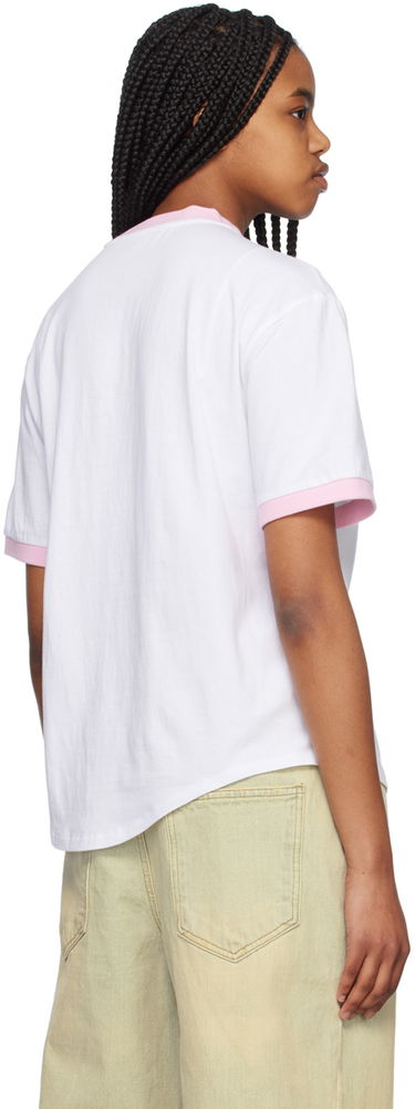 Футболка We11done We11done Crewneck T-Shirt with Rabbit Print білий | WD-TT1-23-736-U-PK, 2