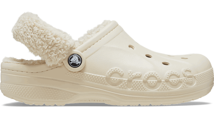 Кросівки та взуття Crocs Baya Lined Fuzz-Strap Clogs бежевий | 206633-11S, 0