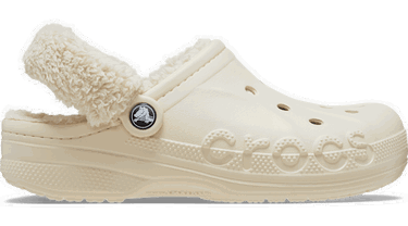 Кросівки та взуття Crocs Baya Lined Fuzz-Strap Clogs бежевий | 206633-11S, 0
