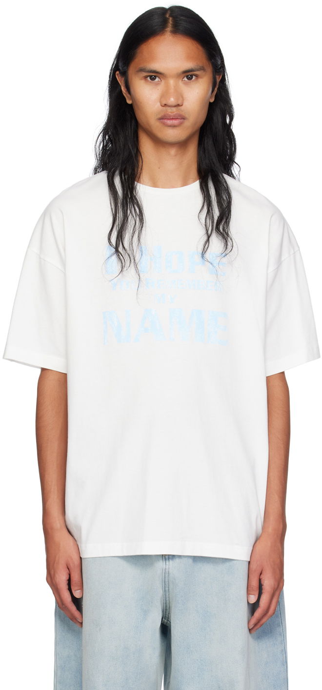 Футболка We11done Lettering T-Shirt білий | WD-TT2-24-760-U-WH