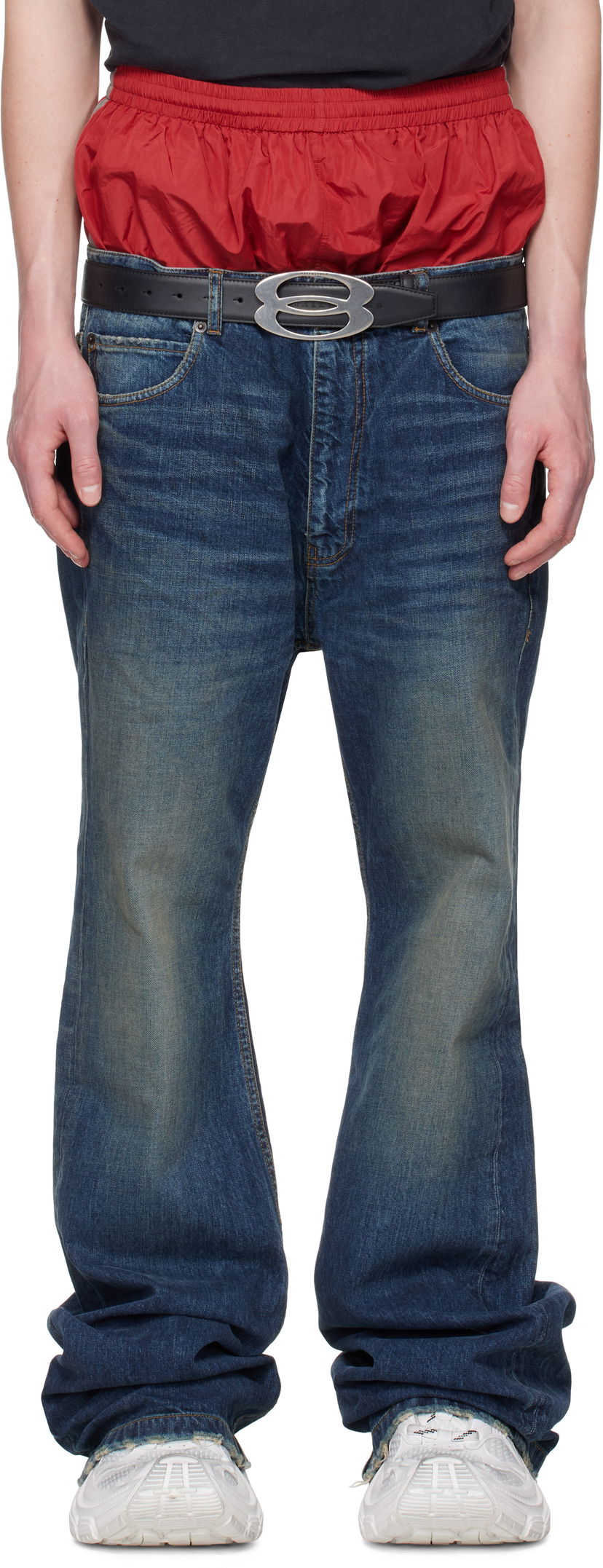 Джинси Balenciaga Balenciaga Layered Jeans Синій | 814224TRW62