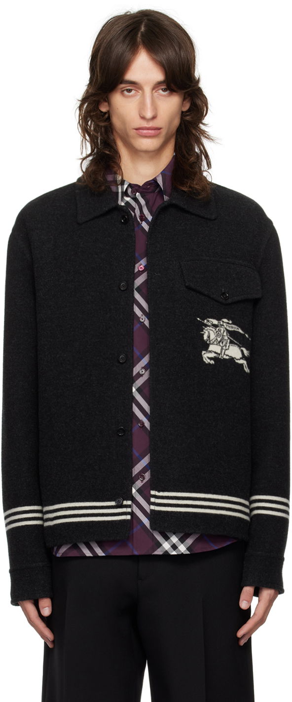 Куртка Burberry Gray EKD Wool Jacket чорний | 8095244